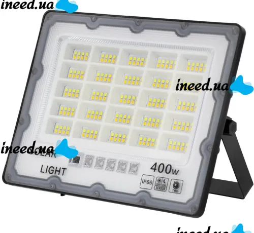 Уличный настенный светильник прожектор Solar Wall Lamp JX-007 400W на солнечной батарее с пультом, Фонарь с датчиком движения и солнечной панелью