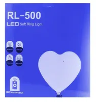 Светодиодная лампа для фото в виде Сердца LED Light RL-500 30x49 см без штатива для фото и видео, Студийная селфи лампа видеосвет 3 режима с пультом