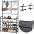Підлогова вішалка для одягу в передпокій New simple floor clothes rack 60х29, 5х151 см Універсальна металева пересувна стійка Універсальна металева пересувна стійка Чорна