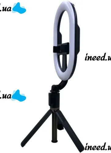 Телескопическая селфи палка тренога Selfie Stick A8 с кольцевой LED лампой для селфи, Монопод 100 см с подсветкой с держателем для телефона и пультом