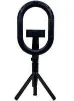 Телескопическая селфи палка тренога Selfie Stick A8 с кольцевой LED лампой для селфи, Монопод 100 см с подсветкой с держателем для телефона и пультом