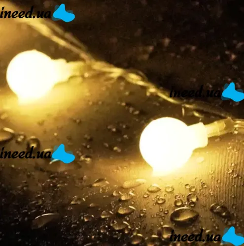 Внутренняя светодиодная гирлянда Шарики 3м 20 LED шариков от USB Теплый белый, Новогодняя гирлянда 3 метра для дома от юсб Теплая белая