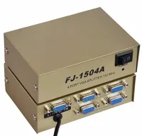Сплиттер VGA KV-FJ1504A Splitter, Коммутатор 150MHz 4 Port Четыре порта с адаптером разветвитель VGA
