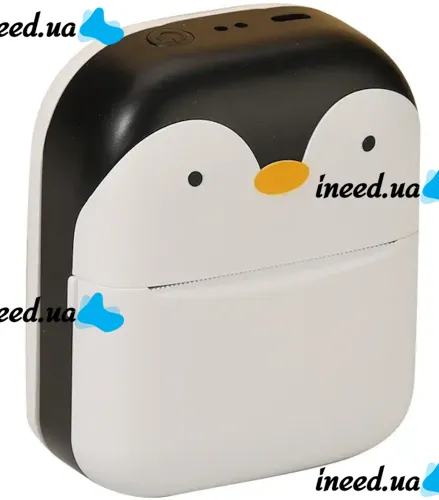 Детский беспроводной мини термопринтер Penguin GM05 для печати фотографий и этикеток, блютуз принтер Пингвин с термопечатью A8 для Android IOS