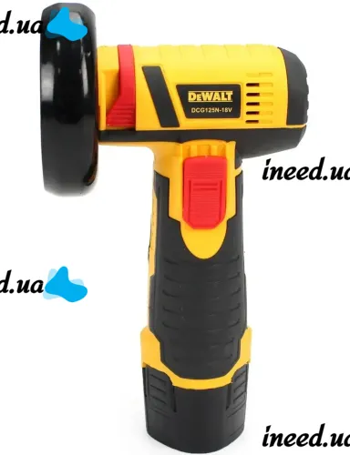 Аккумуляторная болгарка шлифмашина DeWalt DCG125N на 2 аккумулятора 12V 2Ah, Беспроводная угловая шлифовальная машина турбинка 75 мм Деволт в кейсе