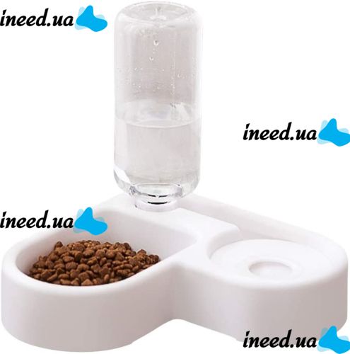 Автоматическая кормушка для собак и кошек Automatic Pet Feeder Bowl LY-622 с автоматической поилкой для животных, миска поилка 2в1 для корма и воды
