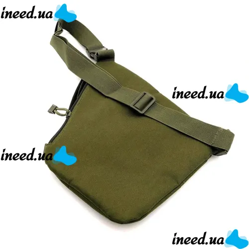 Тактическая нагрудная сумка мессенджер Cross Body Оливковая однолямочная водонепроницаемая мужская барсетка через плечо, кобура олива Кросс боди, Хаки