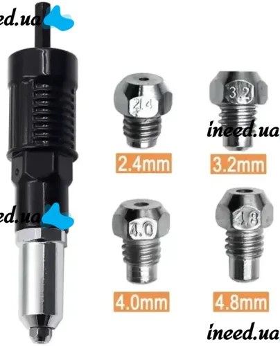 Автоматический адаптер заклепочный пистолет JOBI XT812 для вытяжных заклепок 2,4-4,8 мм на шуруповерт дрель, Насадка заклепочник для дрели Черный
