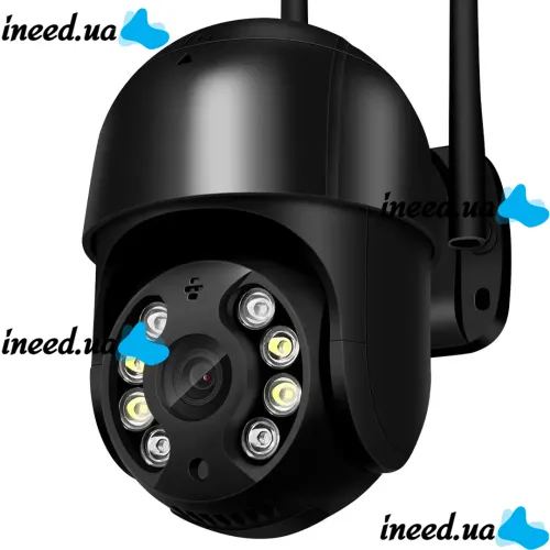Уличная поворотная IP камера видеонаблюдения CAMERA CAM 6 N3 WIFI 360/90 2.0mp наружного наблюдения с удаленным доступом Y08 Черная