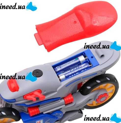Интерактивная детская игрушка Мотоцикл трансформер YJToys YJ388-6 с музыкальными эффектами, Игрушечный музыкальный квадроцикл от батареек для детей