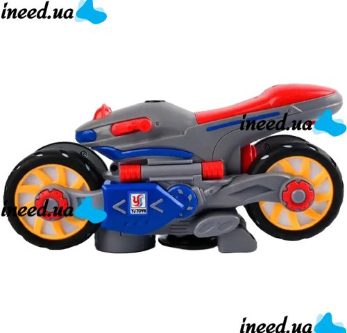 Интерактивная детская игрушка Мотоцикл трансформер YJToys YJ388-6 с музыкальными эффектами, Игрушечный музыкальный квадроцикл от батареек для детей