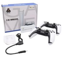 Игровая мини консоль в стиле PS5 HDMI Game Stick M15 PS1 с 20000 встроенных игр с 2 беспроводными джойстиками, Детская приставка 64GB 4К с контроллерами Белая