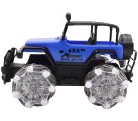 Детская машинка джип Yuqi Off Road с пультом управления с фигурными колесами, Аккумуляторный внедорожник 1:16 на радиоуправлении для детей Синий
