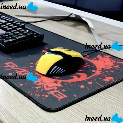 Игровой компьютерный коврик iMICE PD-03 30x80x0.4 см для клавиатуры и мышки, Игровая поверхность для компьютерной мыши с боковой прошивкой PD03
