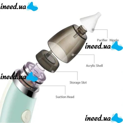 Детский аккумуляторный назальный аспиратор Sniffing Equipment Nasal Aspirator WX-102 USB, Электро Соплеотсос для носа Little Bees PRO HD-8032