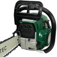 Бензиновая цепная пила Krafftec КRА-5800 7 л.с шина 45 см для обрезки деревьев и распила дров, Бензопила Adeytos 18" дюймов 58см3 Зеленая