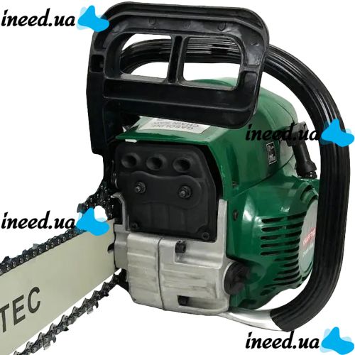 Бензиновая цепная пила Krafftec КRА-5800 7 л.с шина 45 см для обрезки деревьев и распила дров, Бензопила Adeytos 18" дюймов 58см3 Зеленая