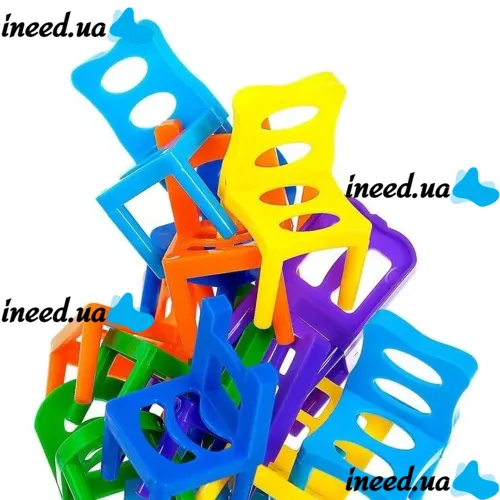 Настольная развивающая игра Chair Stacking Стулья балансиры 36 стульев, Игра башня дженга Балансирующие стулья для развития мелкой моторики от 6 лет