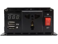 Автомобильный преобразователь инвертор UKC NFA-1500D 12V-220V с чистой синусоидой 1500W, Автопреобразователь напряжения тока AC/DC от аккумулятора