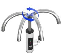 Проточный водонагреватель Delimano RY-022 с LCD дисплеем и индикатором температуры, Электрический нагреватель в виде крана 220V нижнее подключение
