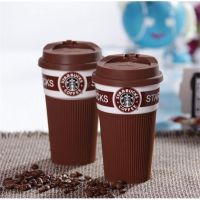 Чашка керамическая кружка StarBucks Brown коричневая стакан для кофе, чая, горячих напитков Star Bucks