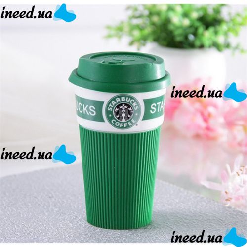 Чашка керамическая кружка StarBucks Green зеленая стакан для кофе, чая, горячих напитков Star Bucks