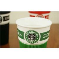 Чашка керамическая кружка StarBucks Green зеленая стакан для кофе, чая, горячих напитков Star Bucks