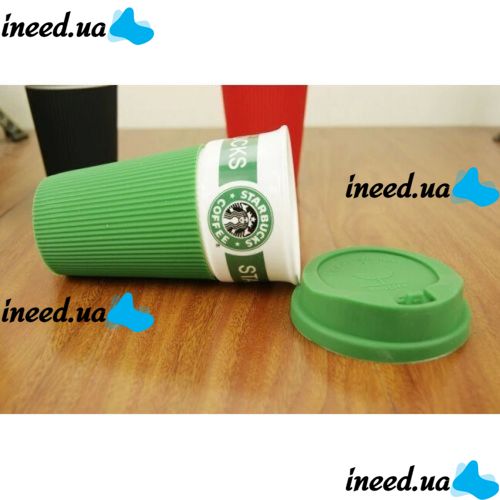 Чашка керамическая кружка StarBucks Green зеленая стакан для кофе, чая, горячих напитков Star Bucks