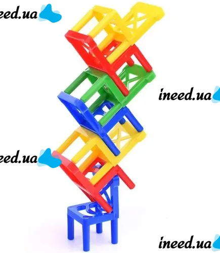 Настольная развивающая игра Chair Stacking Стулья балансиры 36 стульев, Игра башня дженга Балансирующие стулья для развития мелкой моторики от 6 лет