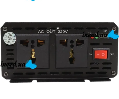 Автомобильный инвертор напряжения UKC SSK SSA-3000A 12V-220V 3000W с функцией плавного пуска, авто преобразователь напряжения тока 12В 220В 3000Вт