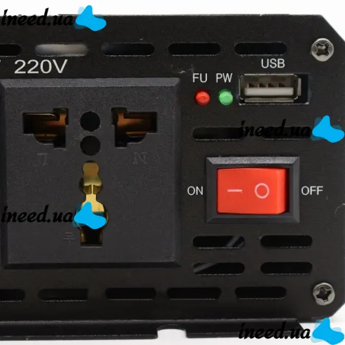 Автомобильный инвертор напряжения UKC SSK SSA-3000A 12V-220V 3000W с функцией плавного пуска, авто преобразователь напряжения тока 12В 220В 3000Вт
