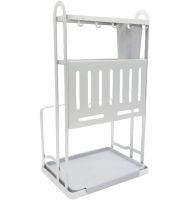 Кухонный органайзер сушилка Kitchen Rack CW-2001H для хранения и сушки столовых приборов, Подставка стеллаж для посуды досточки и ножей Серебристый