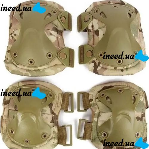 Eagle KN-04 Camouflage, adjustable elbow and knee protection set military tactical tactical shock resistant with quick reset