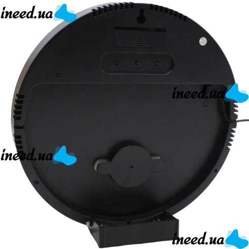 Электронные настенные часы LED Wall Clock DS-3813L 26см с будильником и календарем, Цифровые круглые часы зеленые с белым на стену от USB Черные