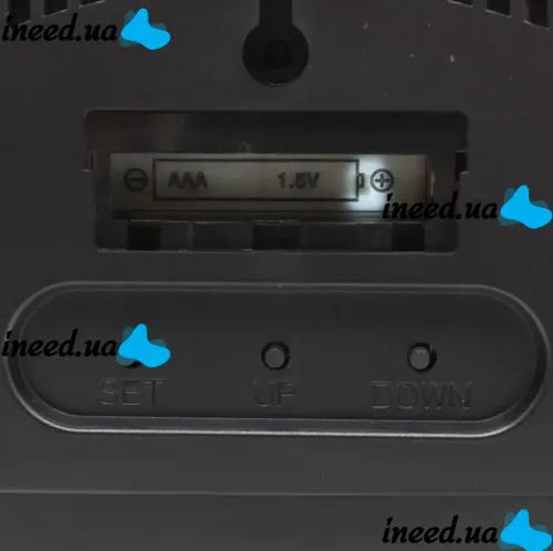 Электронные настенные часы LED Wall Clock DS-3813L 26см с будильником и календарем, Цифровые круглые часы зеленые с белым на стену от USB Черные