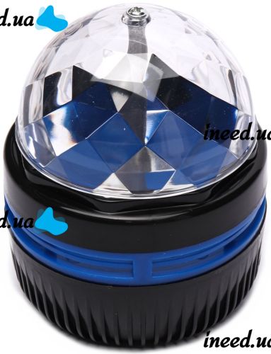 Дискошар-проектор звездного неба Led Mini Magic Ball настольный RGB проектор, круглый светодиодный LED светильник, 3D ночник дискошар USB Черный