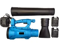 Аккумуляторная воздуходувка Makita CBU01Z 2 аккумулятора для уборки листьев, Беспроводная садовая дуйка Макита PLB5020BL 1000W для пыли и снега