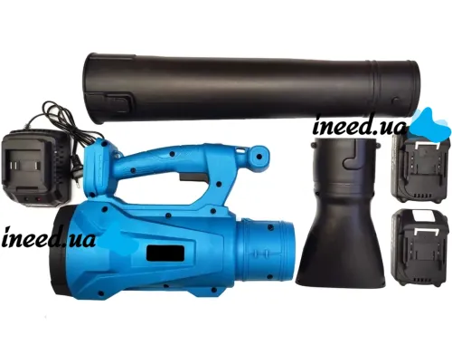 Аккумуляторная воздуходувка Makita CBU01Z 2 аккумулятора для уборки листьев, Беспроводная садовая дуйка Макита PLB5020BL 1000W для пыли и снега