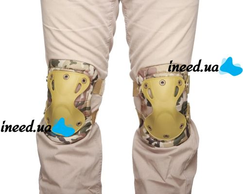 Eagle KN-04 Camouflage, adjustable elbow and knee protection set military tactical tactical shock resistant with quick reset