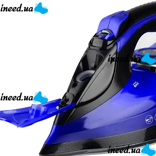 Electric steam iron Bitek BT-1321B 3 modes with ceramic soleplate for ironing Vitek clothes for laundry with self-cleaning function from the mains Blue