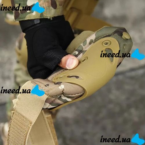 Eagle KN-04 Camouflage, adjustable elbow and knee protection set military tactical tactical shock resistant with quick reset