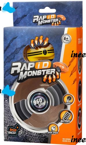Детская мини машинка в шаре Hobby Leader Rapid Monster интерактивная машина с вращением на 360 градусов, игрушка со светодиодной подсветкой USB
