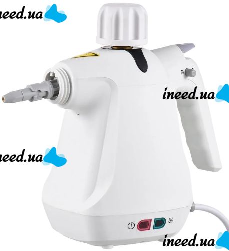 Вертикальный ручной паровой отпариватель Steam Cleaner TB958 с 6 насадками для уборки, Пароочиститель парогенератор Тоби DF-958 350мл от сети