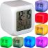 Cube Luminous Clock CX-508, Electronic LED Chameleon Hello Kitty Night Light Clock with Alarm Clock and Thermometer