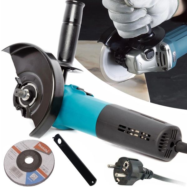 Профессиональная болгарка Makita GA5030 720W, Угловая шлифмашина 125 мм Макита, Сетевая турбинка шлифовальная машина 11000об/мин 750Вт от сети Синяя