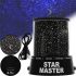Нічник проектор зоряного неба Star Master gizmos дитячий настільний LED світильник, круглий космічний 3D нічник-проектор на батарейках USB Чорний