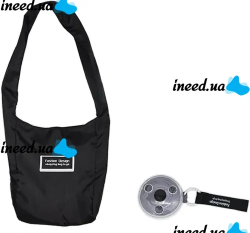 Складная компактная сумка-шоппер на плечо для покупок Shopping bag to roll up, Женская многоразовая продуктовая сумка рулетка в контейнере