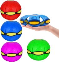 Flying Frisbee Flat ball disk with LED light Luminous folding game disk Transformer flat for active games outdoors and at home
