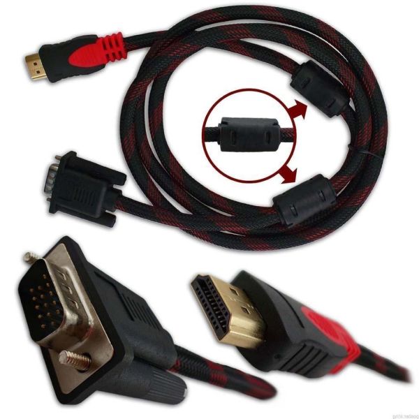 GBX HDMI-VGA High Speed Cable ( V1.4 ) 1.5M Adapter Cable Adapter hdmi vga cable adapter gold plated reinforced