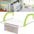 Навісна сушарка для білизни Fold Clothes Shelf Зелена, знімна переносна сушка для одягу та взуття, підвісна на батарею, ванну, двері, підвіконня